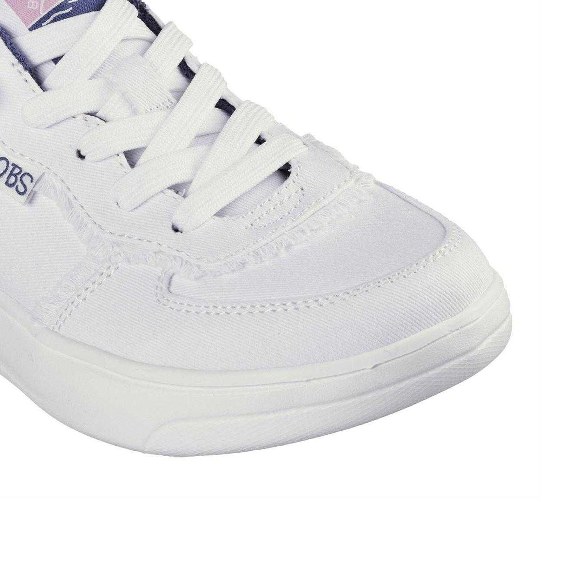 White - Side - Skechers Womens-Ladies Skipper Hi Canvas Trainers