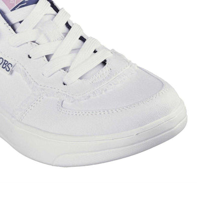 White - Side - Skechers Womens-Ladies Skipper Hi Canvas Trainers