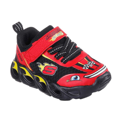 Red-Black - Lifestyle - Skechers Childrens-Kids Hot Lights Trainers