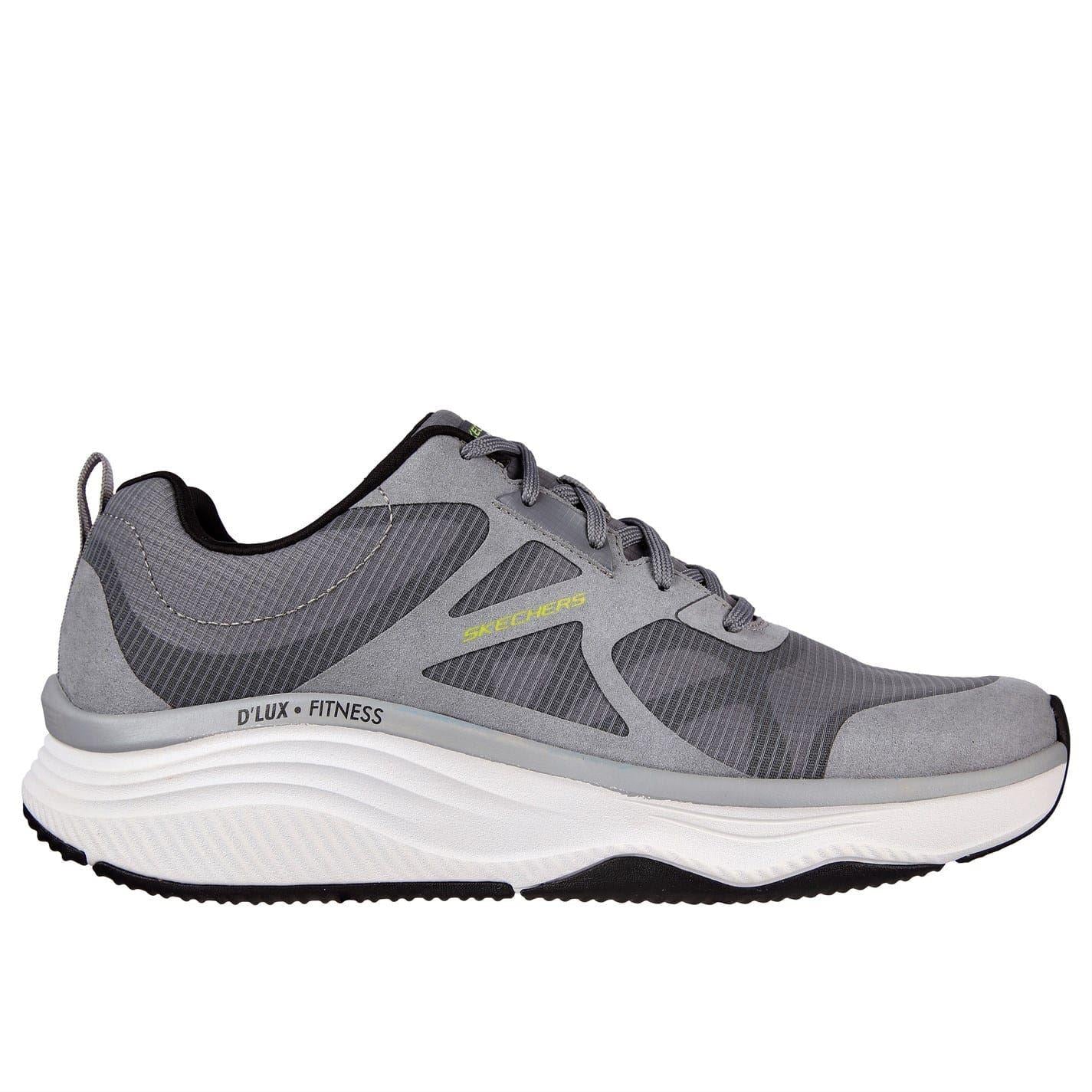 Grey - Pack Shot - Skechers Mens D´Lux Fitness Trainers