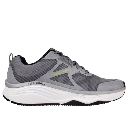 Grey - Pack Shot - Skechers Mens D´Lux Fitness Trainers
