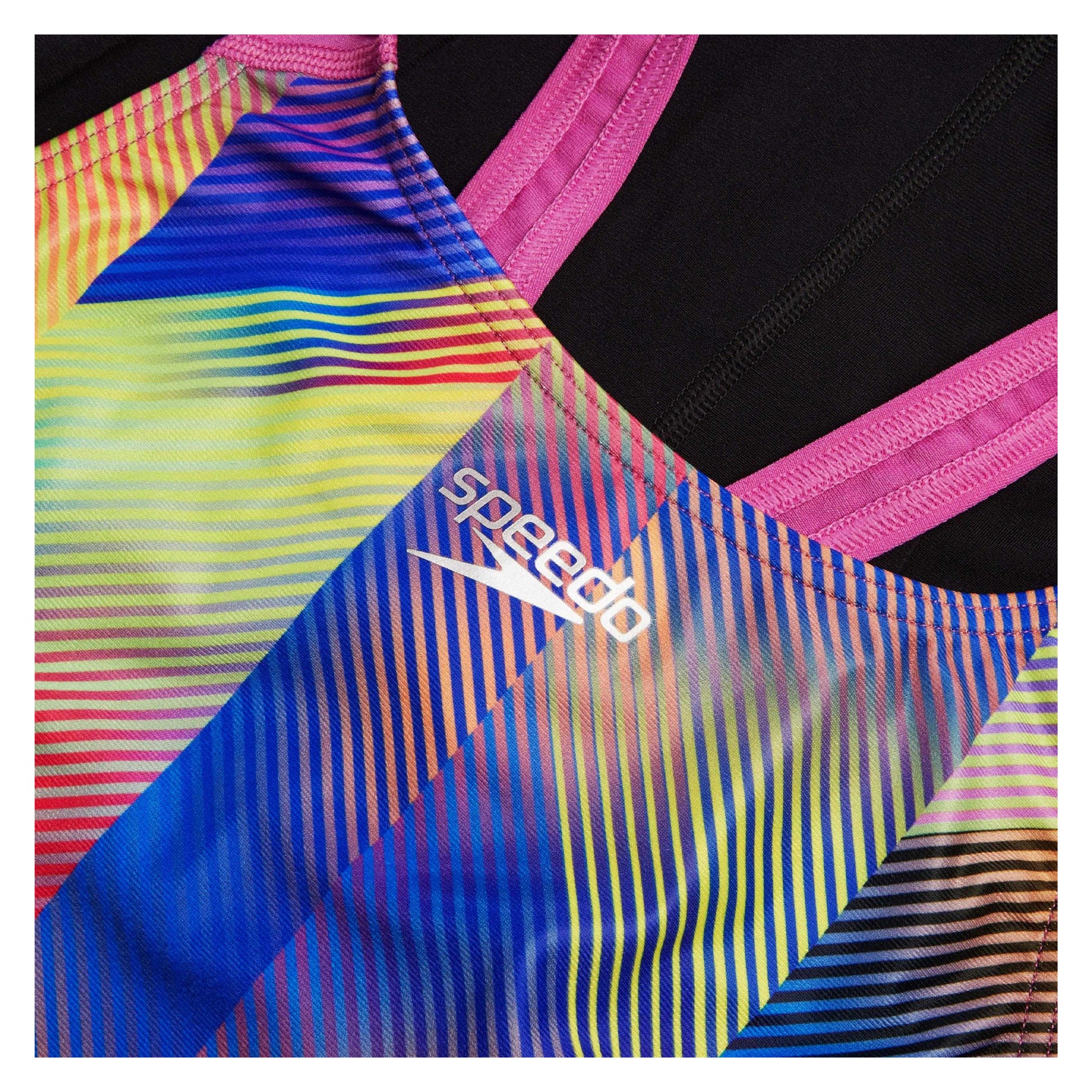 Multicoloured - Lifestyle - Speedo Womens-Ladies Recordbreaker Digital All-Over Print Training One Piece Swimsuit