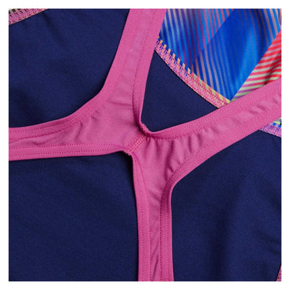 Multicoloured - Pack Shot - Speedo Womens-Ladies Recordbreaker Digital All-Over Print Training One Piece Swimsuit