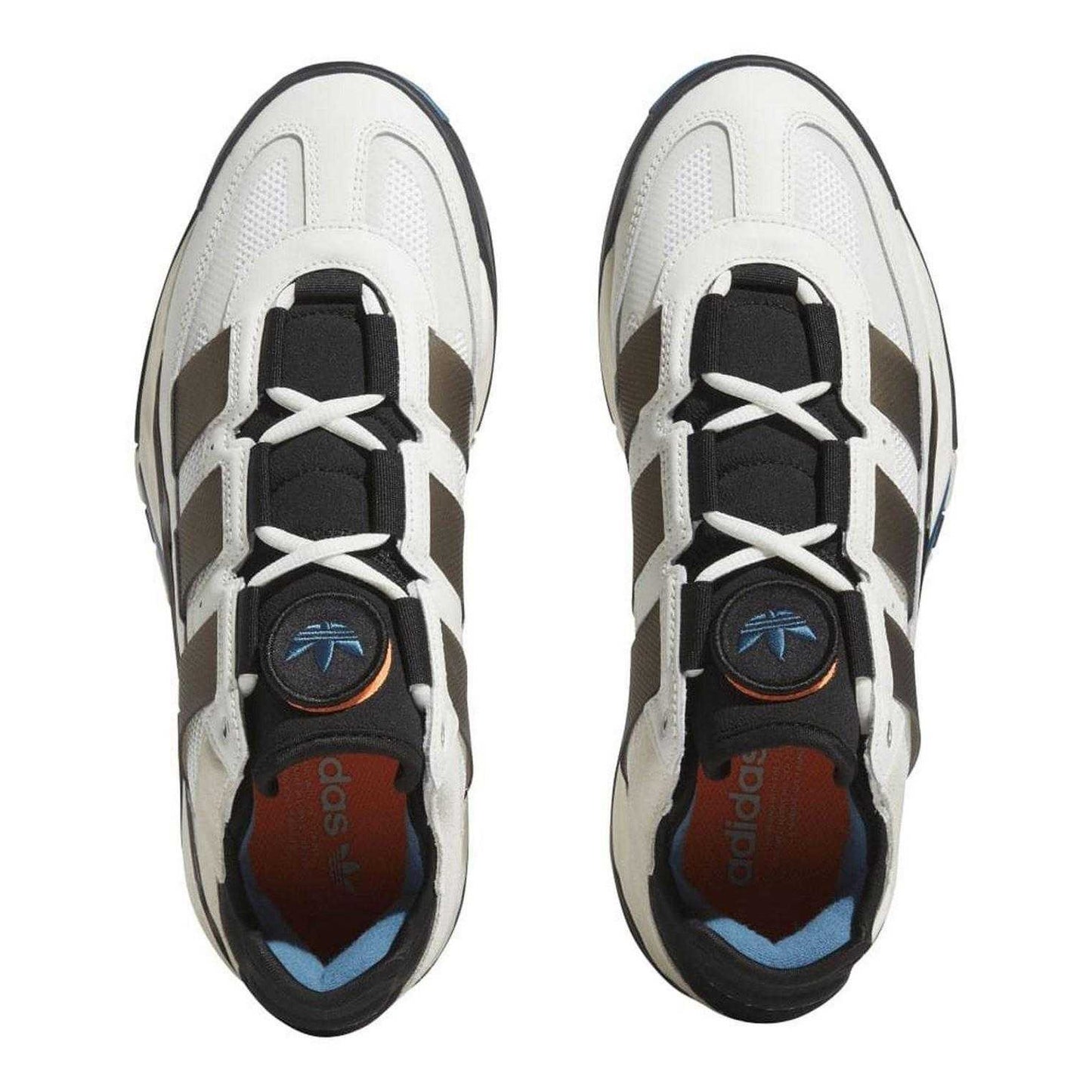 White - Side - Adidas Mens Originals Niteball Leather Trainers