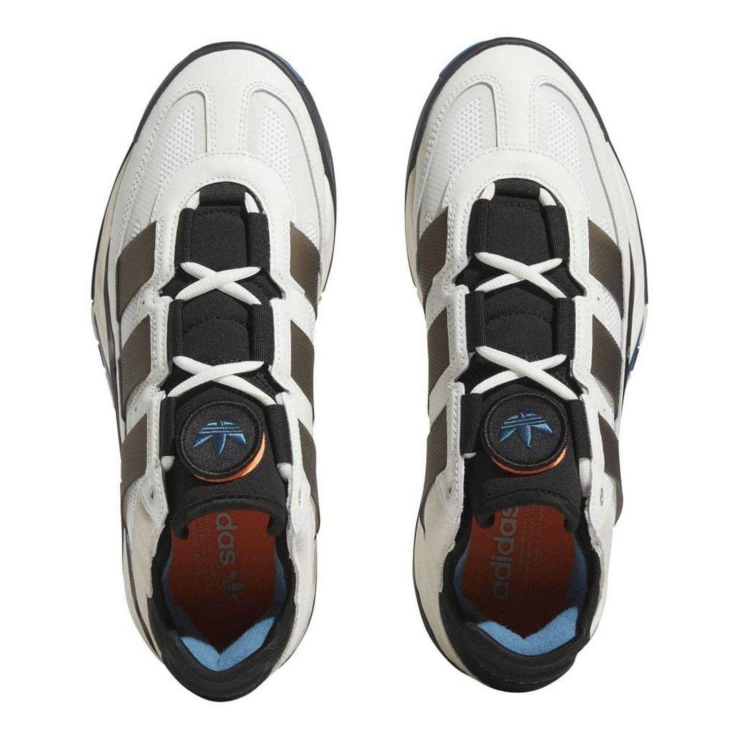 White - Side - Adidas Mens Originals Niteball Leather Trainers