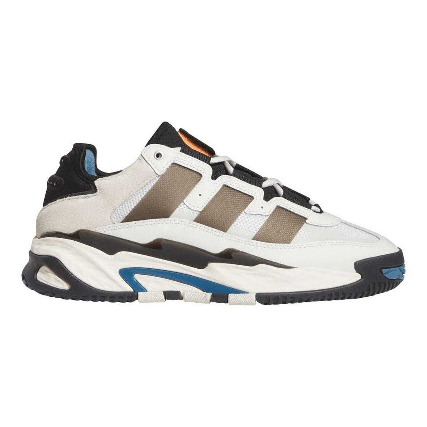 White - Front - Adidas Mens Originals Niteball Leather Trainers