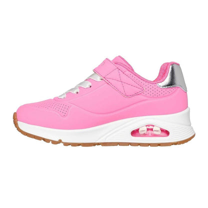 Hot Pink-Silver - Back - Skechers Girls GORE-TEX Trainers