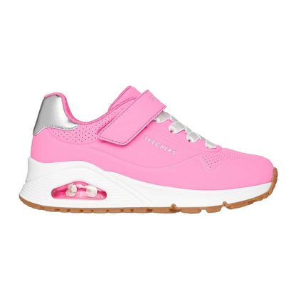 Hot Pink-Silver - Front - Skechers Girls GORE-TEX Trainers