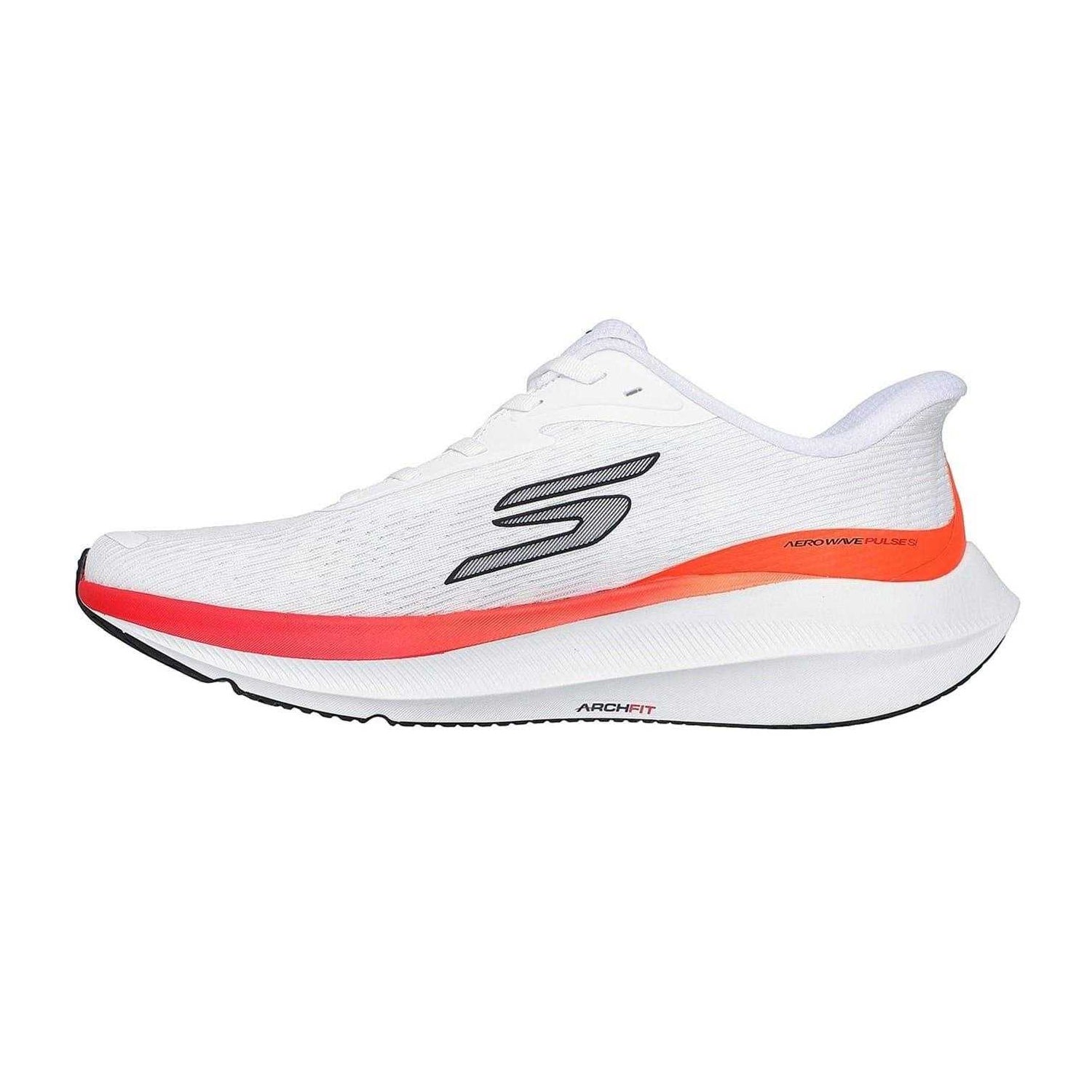 White-Orange - Back - Skechers Mens Aero Pulse Slip-In Trainers