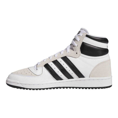 White - Back - Adidas Mens Originals Leather High Top Trainers