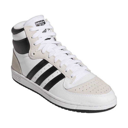White - Lifestyle - Adidas Mens Originals Leather High Top Trainers