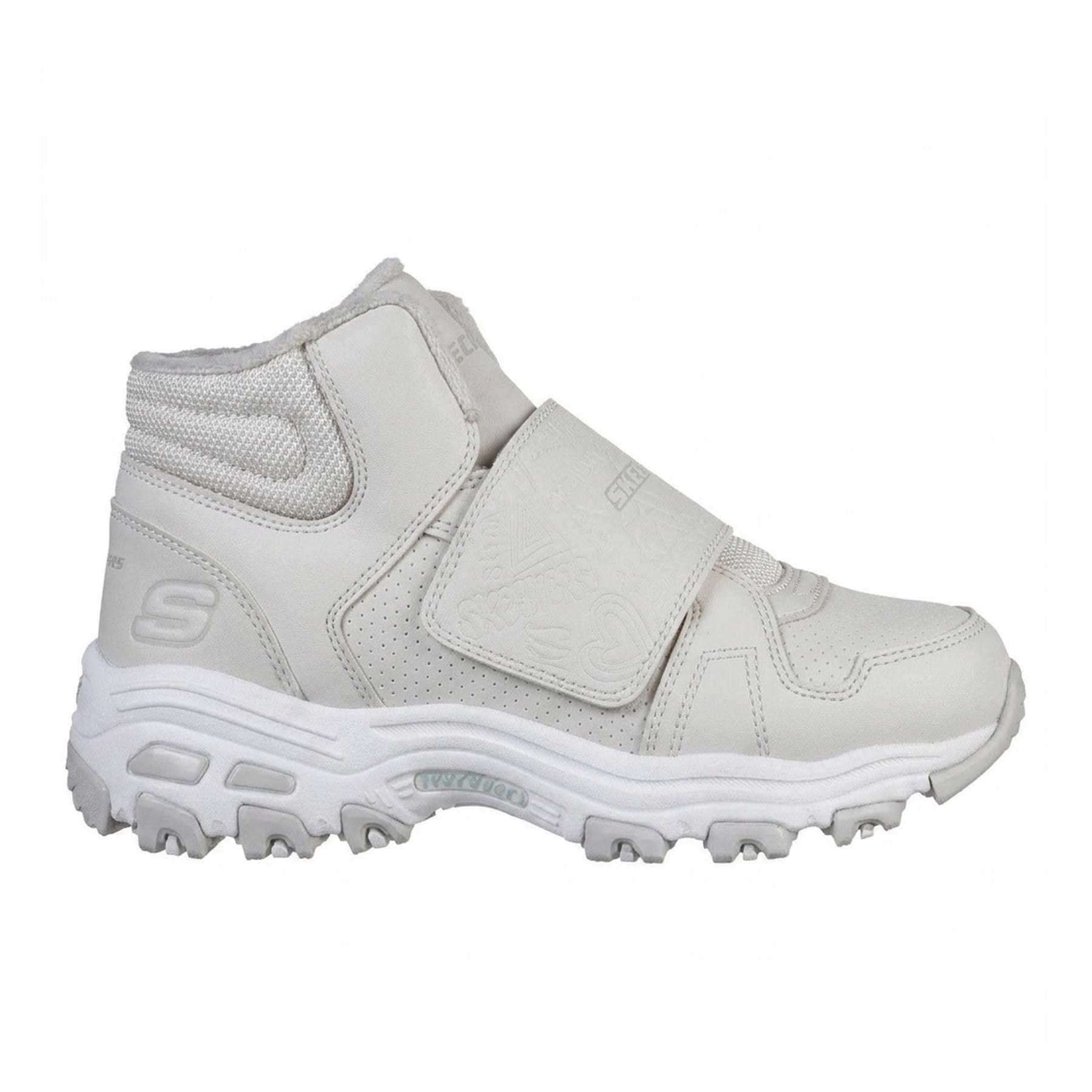 Natural - Front - Skechers Childrens-Kids Chunky Trainers