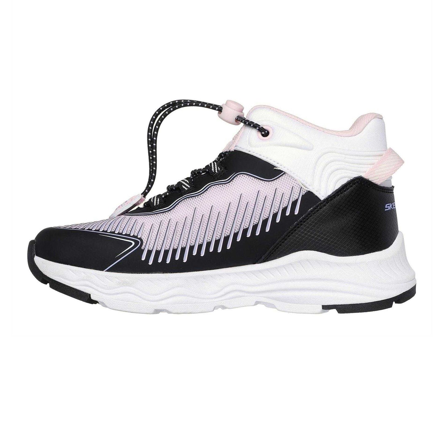 Black-Lavender - Back - Skechers Childrens-Kids Adventure 8 Trainers