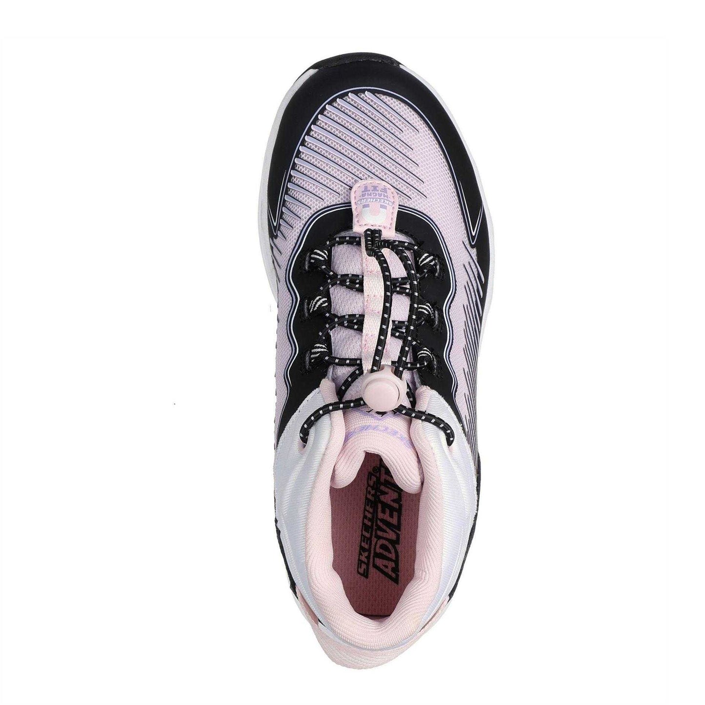 Black-Lavender - Side - Skechers Childrens-Kids Adventure 8 Trainers