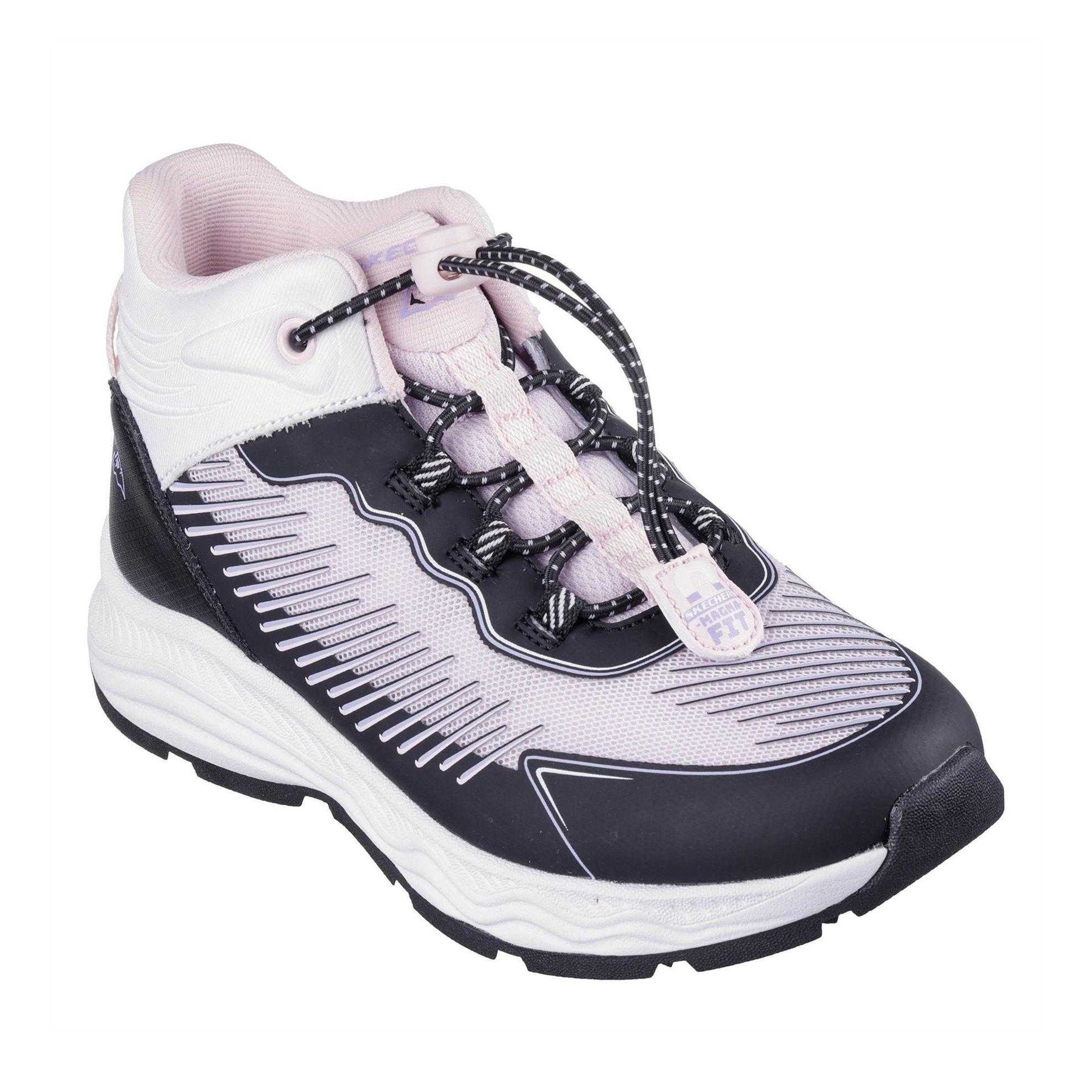 Black-Lavender - Pack Shot - Skechers Childrens-Kids Adventure 8 Trainers