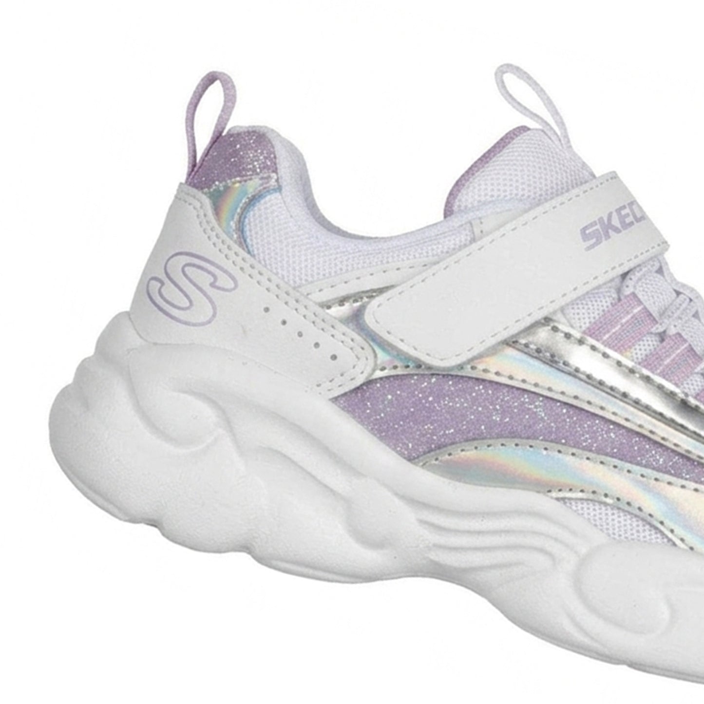 White-Lavender - Back - Skechers Childrens-Kids Unicorn Storm Trainers