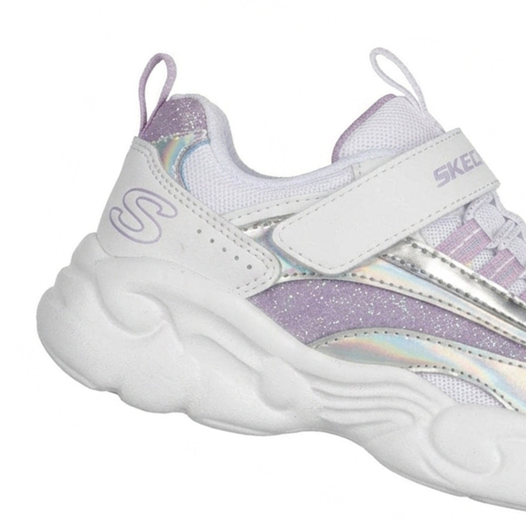 White-Lavender - Back - Skechers Childrens-Kids Unicorn Storm Trainers