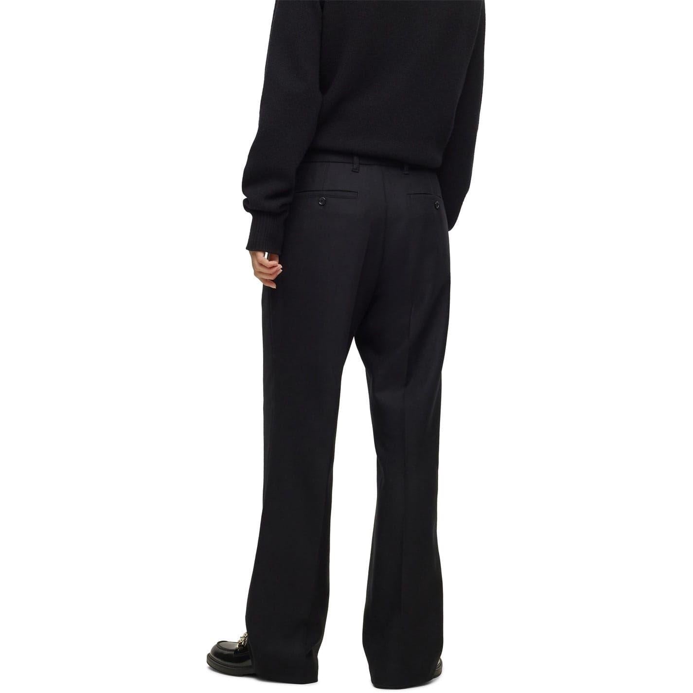 Black - Back - Boss Mens Straight Slim Trousers