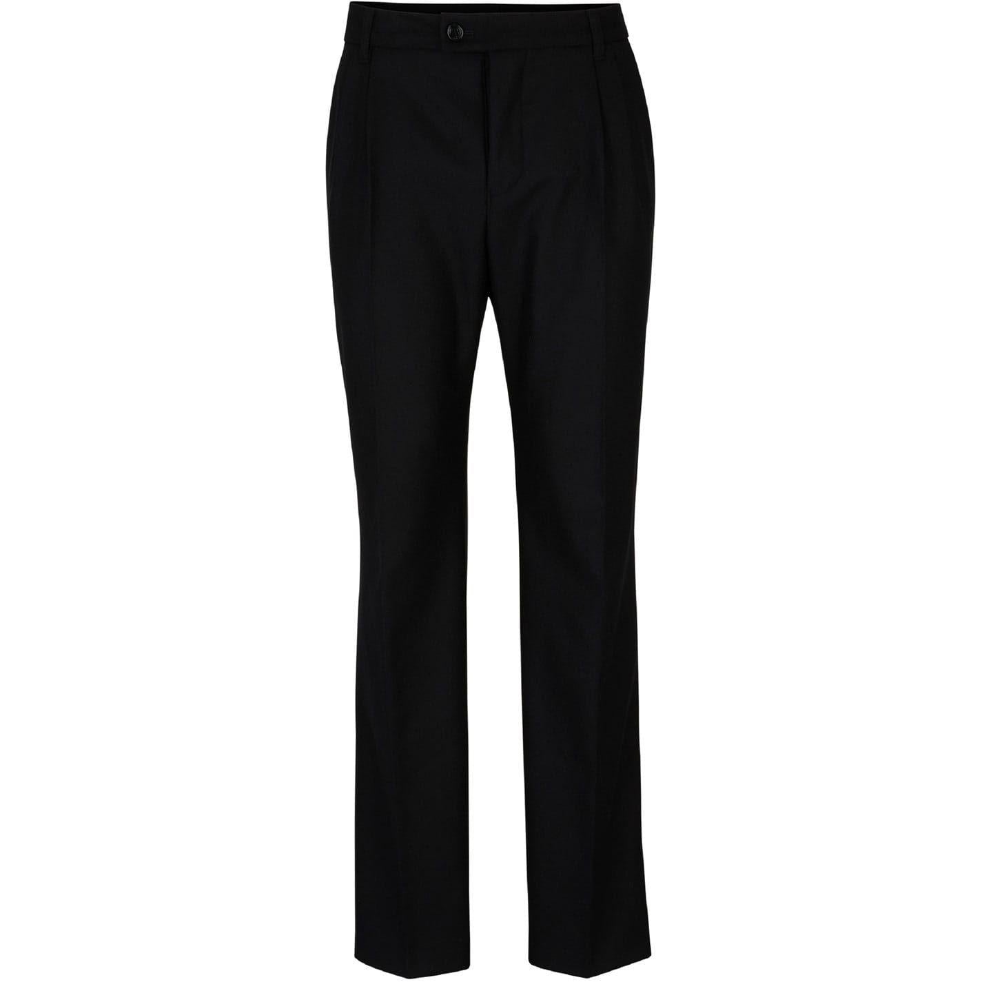 Black - Front - Boss Mens Straight Slim Trousers