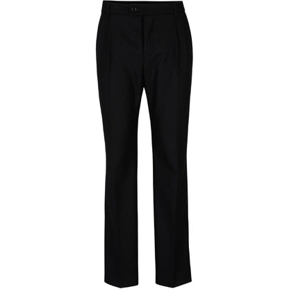 Black - Front - Boss Mens Straight Slim Trousers