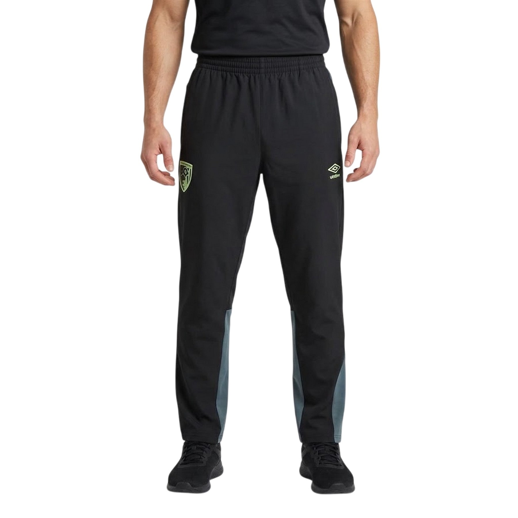 Black - Side - Umbro Mens AFC Bournemouth Tracksuit Bottoms
