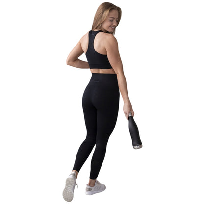 Black - Back - Casall Womens-Ladies Essential Leggings