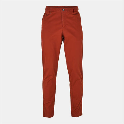 Mid Red - Front - Boss Mens Cotton Slim Chinos
