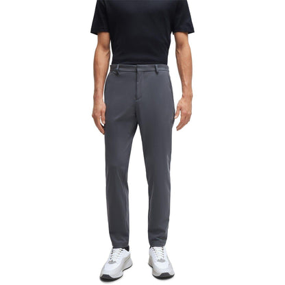 Medium Grey - Side - Boss Mens Genius Slim Trousers