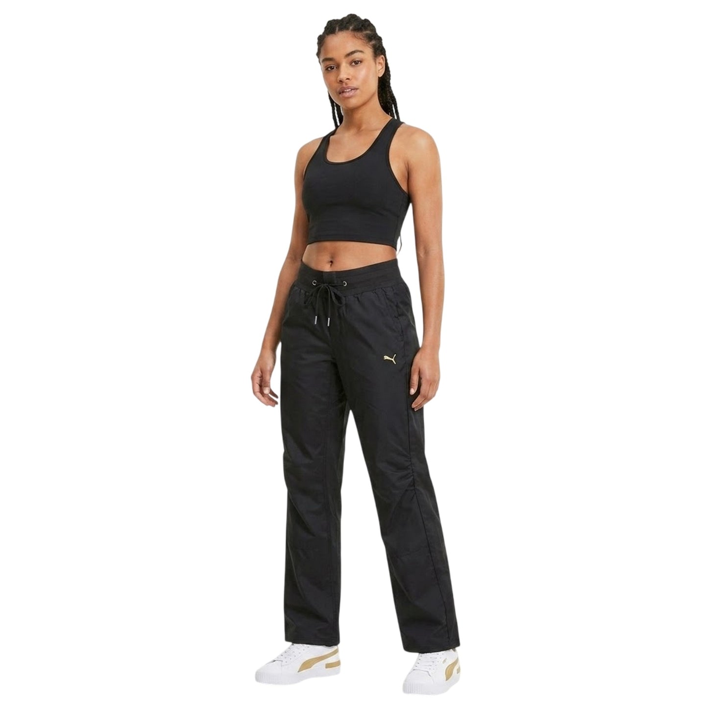 Black - Side - Puma Womens-Ladies Trousers