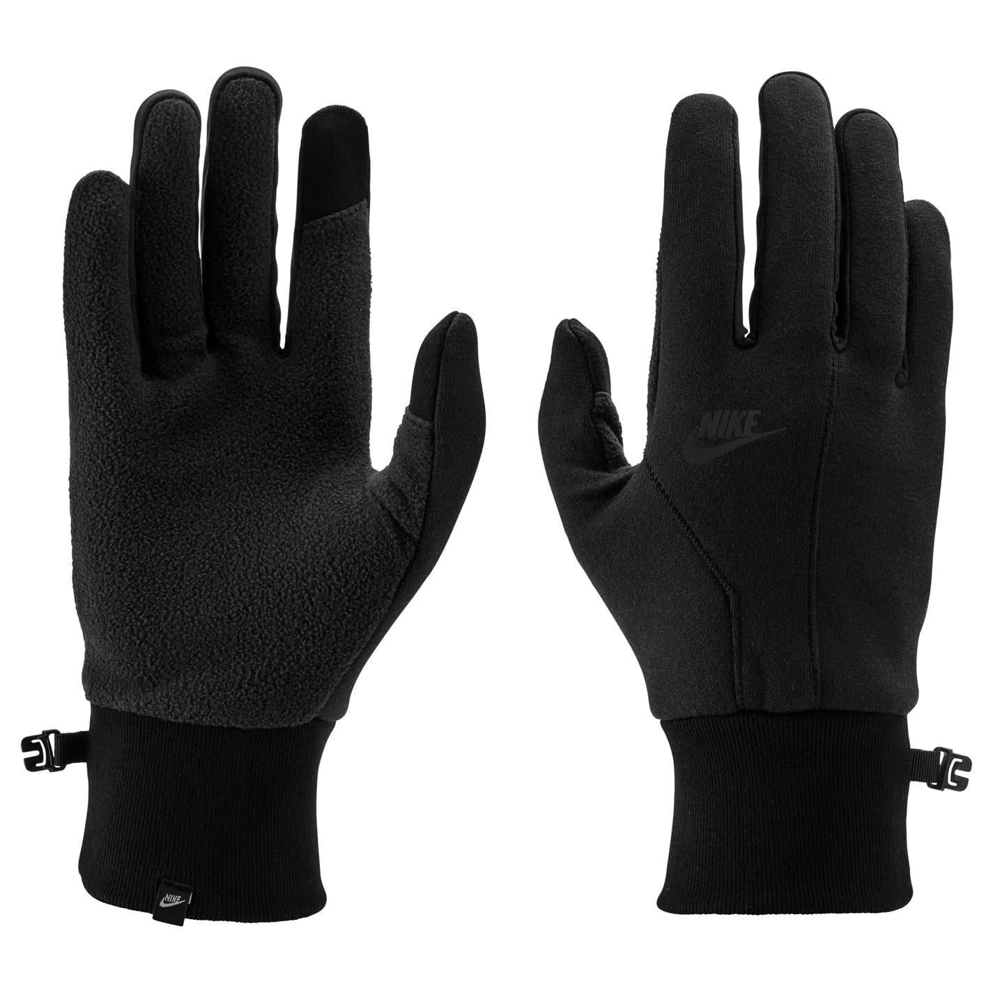 Black - Side - Nike Unisex Adult Fleece Therma-Fit Gloves