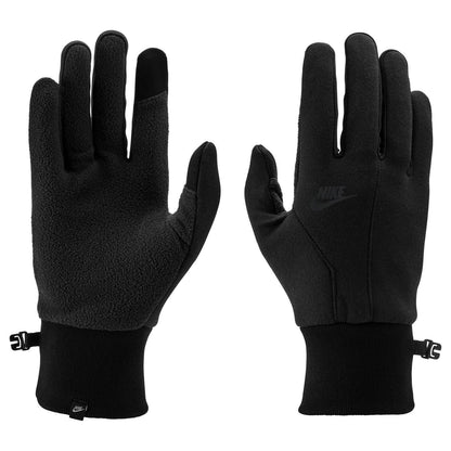 Black - Side - Nike Unisex Adult Fleece Therma-Fit Gloves