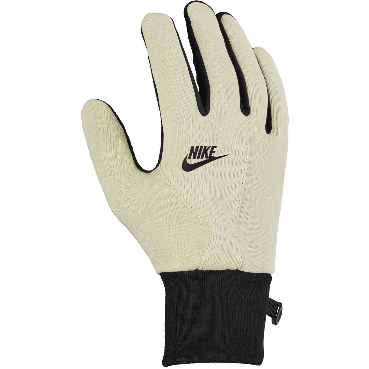 Light Khaki-Black - Front - Nike Unisex Adult Fleece Therma-Fit Gloves