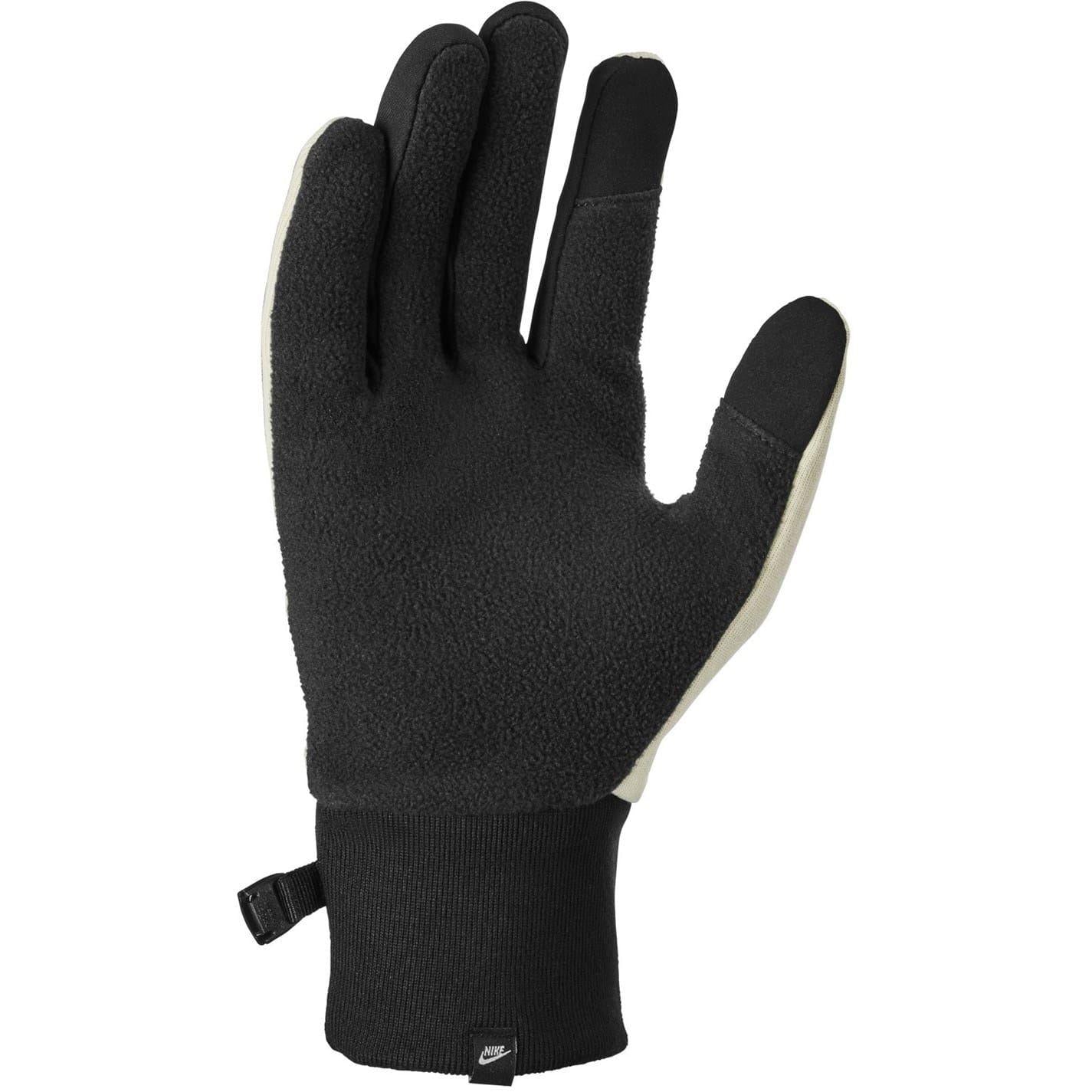 Light Khaki-Black - Back - Nike Unisex Adult Fleece Therma-Fit Gloves