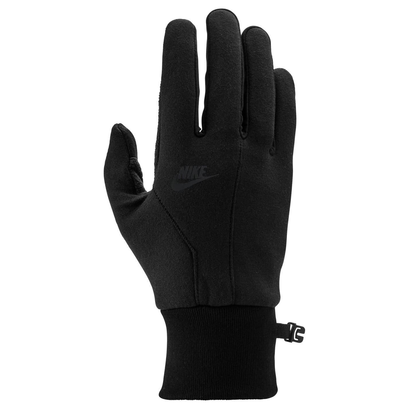 Black - Front - Nike Unisex Adult Fleece Therma-Fit Gloves