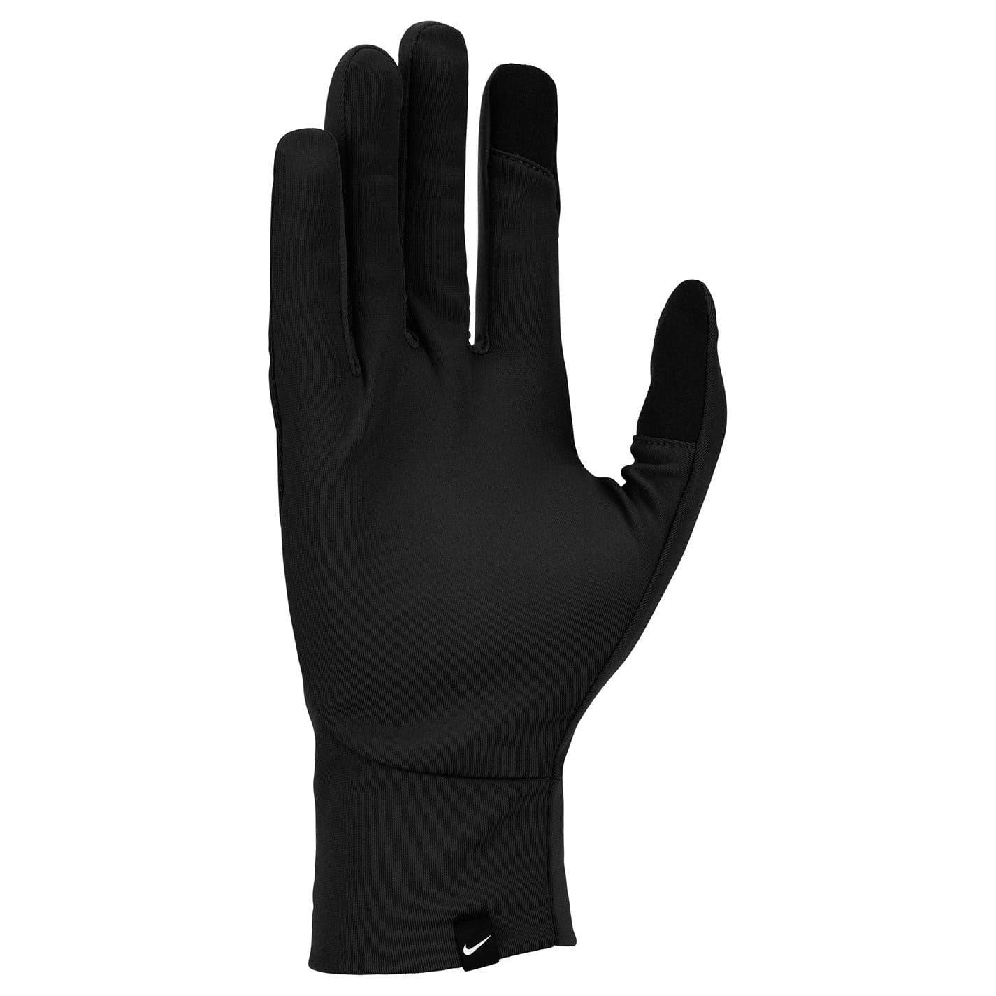 Black-Silver - Back - Nike Womens-Ladies Lightweight Therma-Fit Fitted Running Gloves