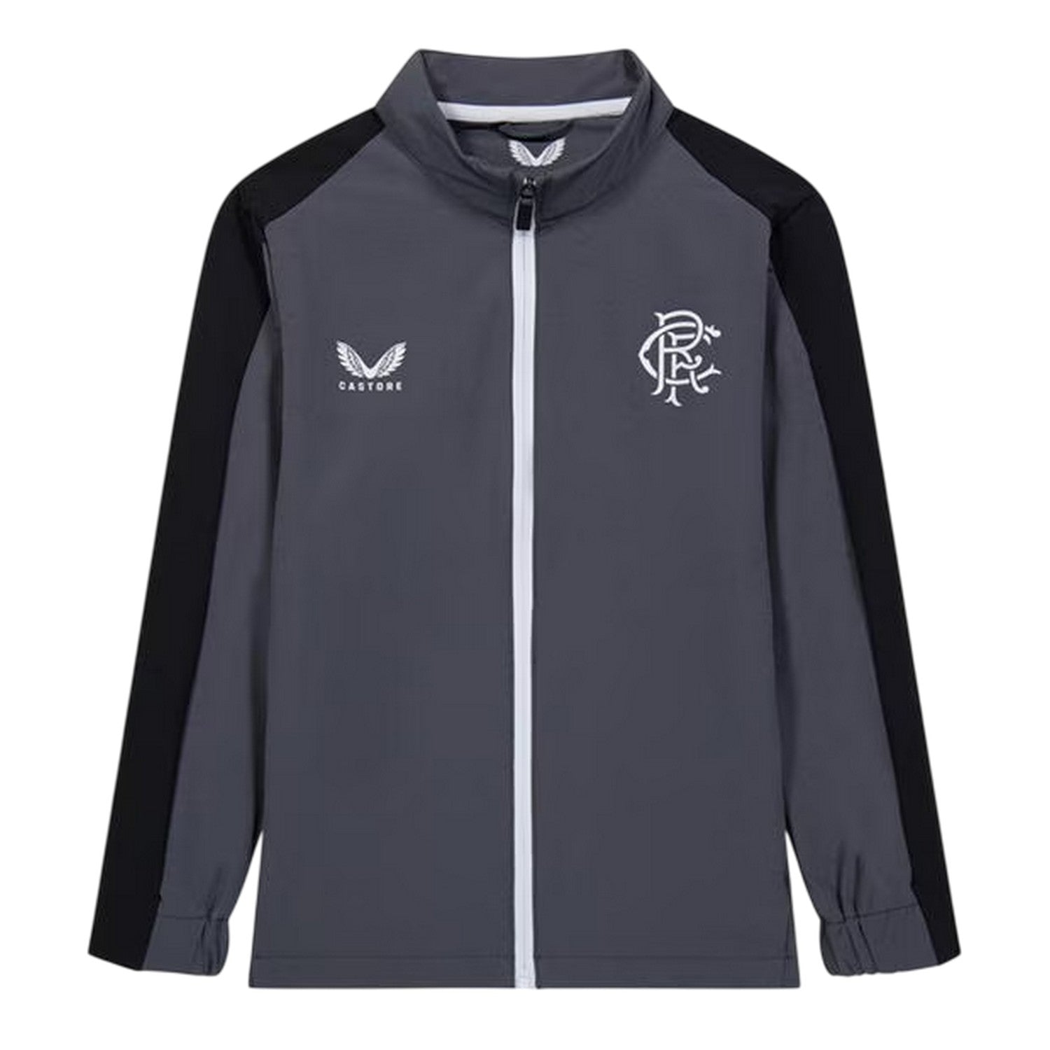 Iron Gate - Front - Castore Womens-Ladies Rangers FC Mock Neck Relaxed Fit Track Jacket