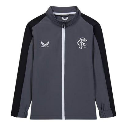Iron Gate - Front - Castore Womens-Ladies Rangers FC Mock Neck Relaxed Fit Track Jacket