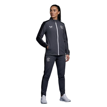 Iron Gate - Side - Castore Womens-Ladies Rangers FC Mock Neck Relaxed Fit Track Jacket