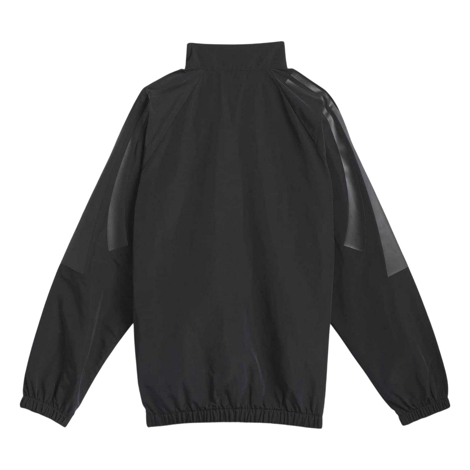 Black - Back - Adidas Mens Woven Half Zip Basketball Jacket