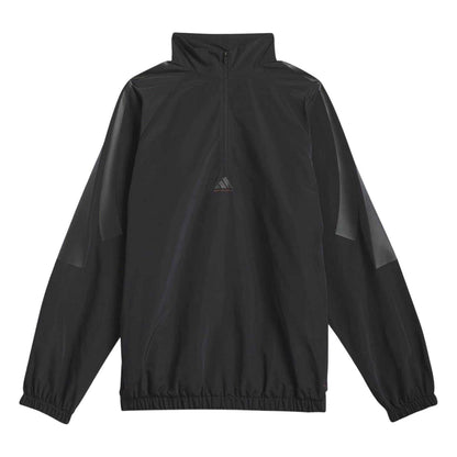 Black - Front - Adidas Mens Woven Half Zip Basketball Jacket