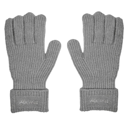 Grey Marl - Front - Jack Wills Unisex Adult Knitted Fleece Gloves