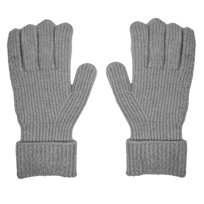 Grey Marl - Back - Jack Wills Unisex Adult Knitted Fleece Gloves