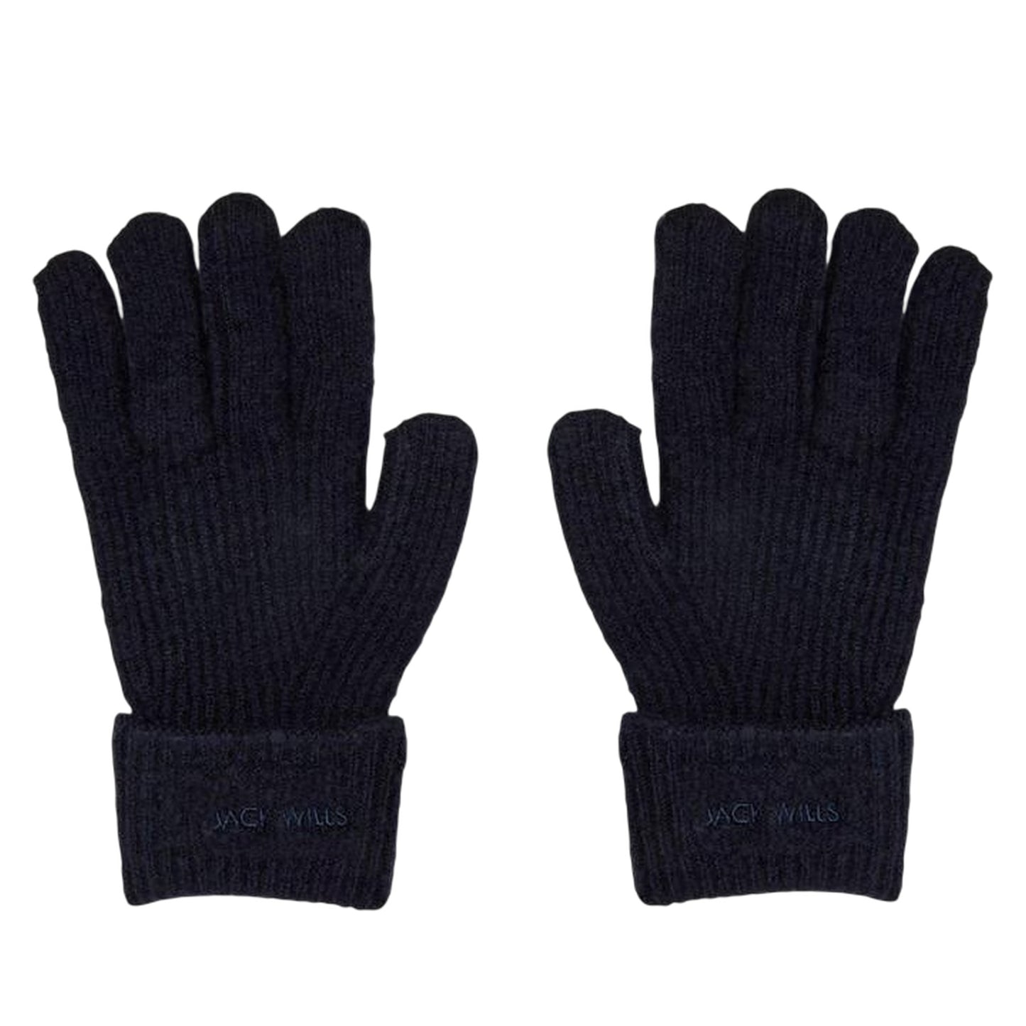 Navy - Front - Jack Wills Unisex Adult Knitted Fleece Gloves