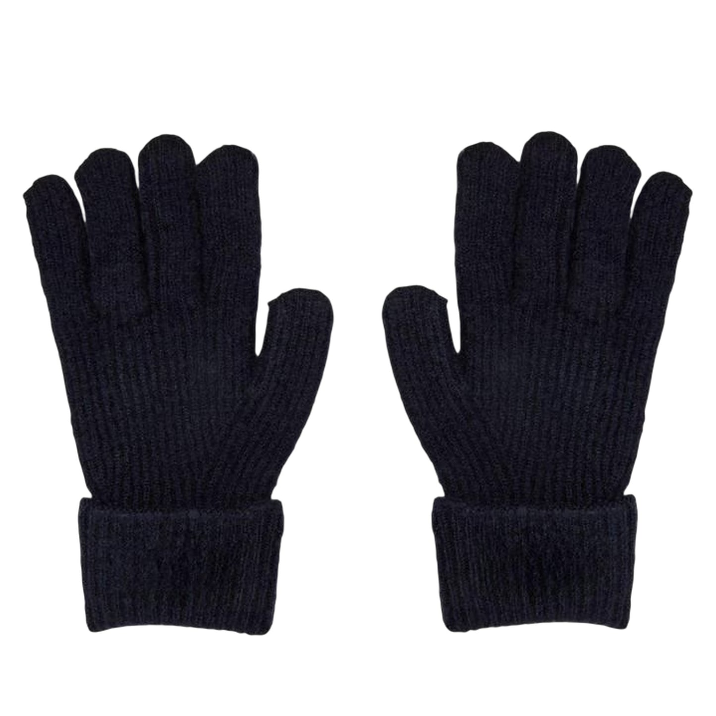 Navy - Back - Jack Wills Unisex Adult Knitted Fleece Gloves