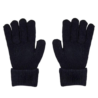 Navy - Back - Jack Wills Unisex Adult Knitted Fleece Gloves