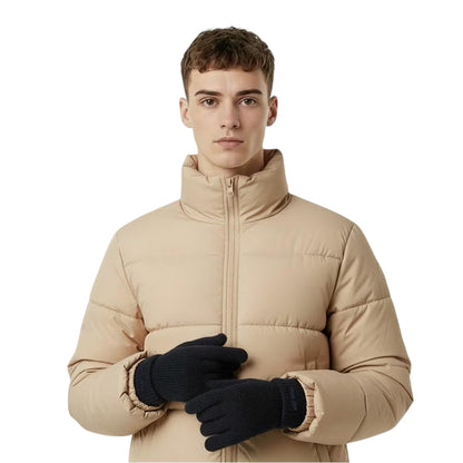 Navy - Side - Jack Wills Unisex Adult Knitted Fleece Gloves