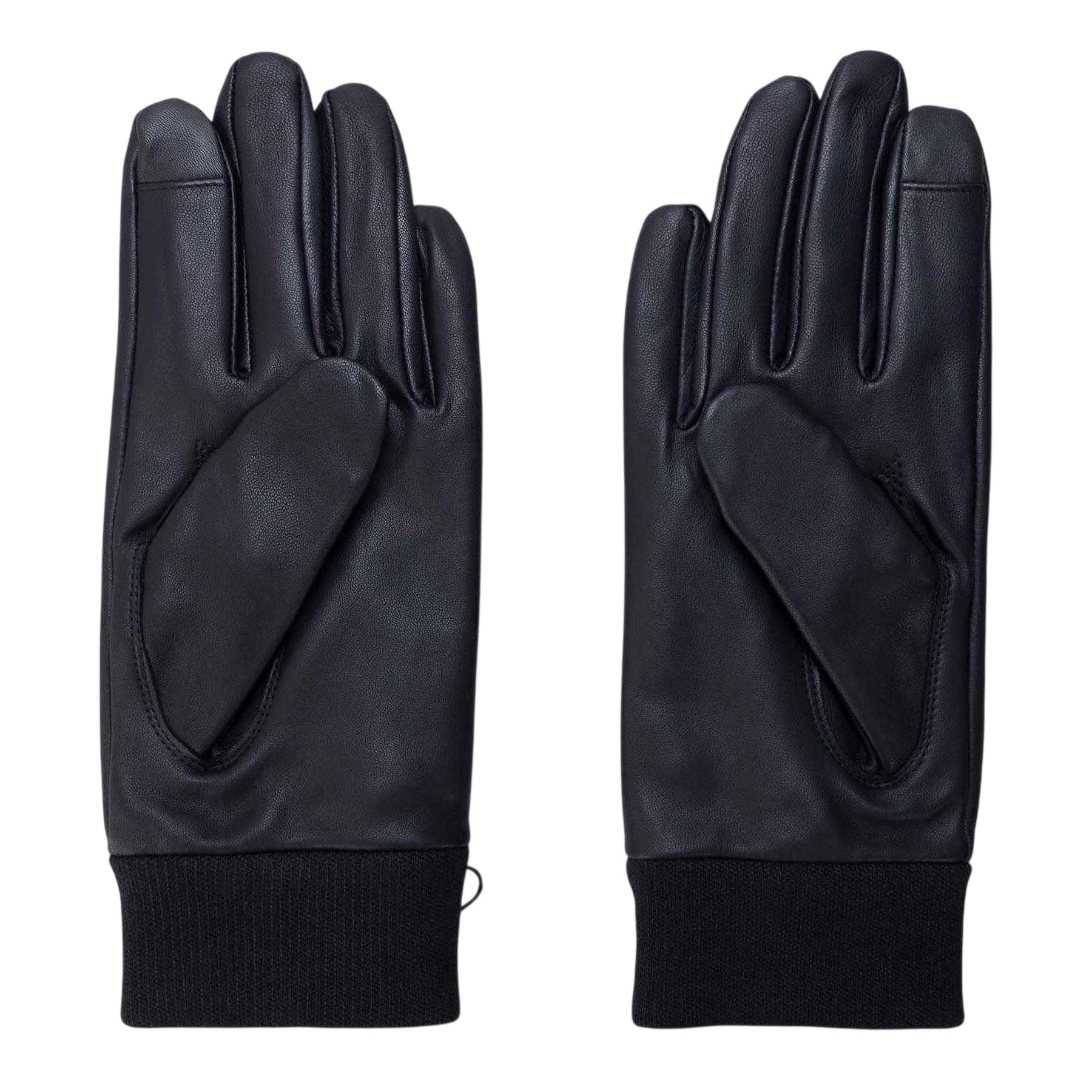 Dark Blue - Back - Boss Mens Lambs Leather Gloves