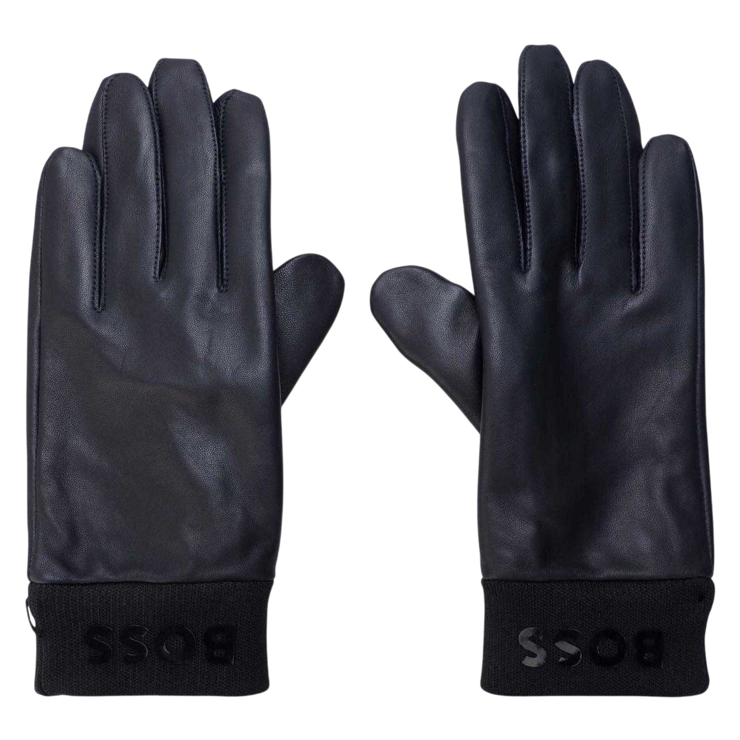 Dark Blue - Front - Boss Mens Lambs Leather Gloves