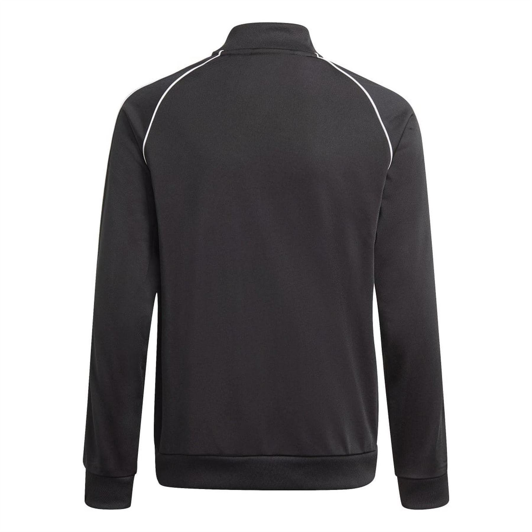 Black-White - Back - Adidas Boys Originals 3 Stripes Track Jacket
