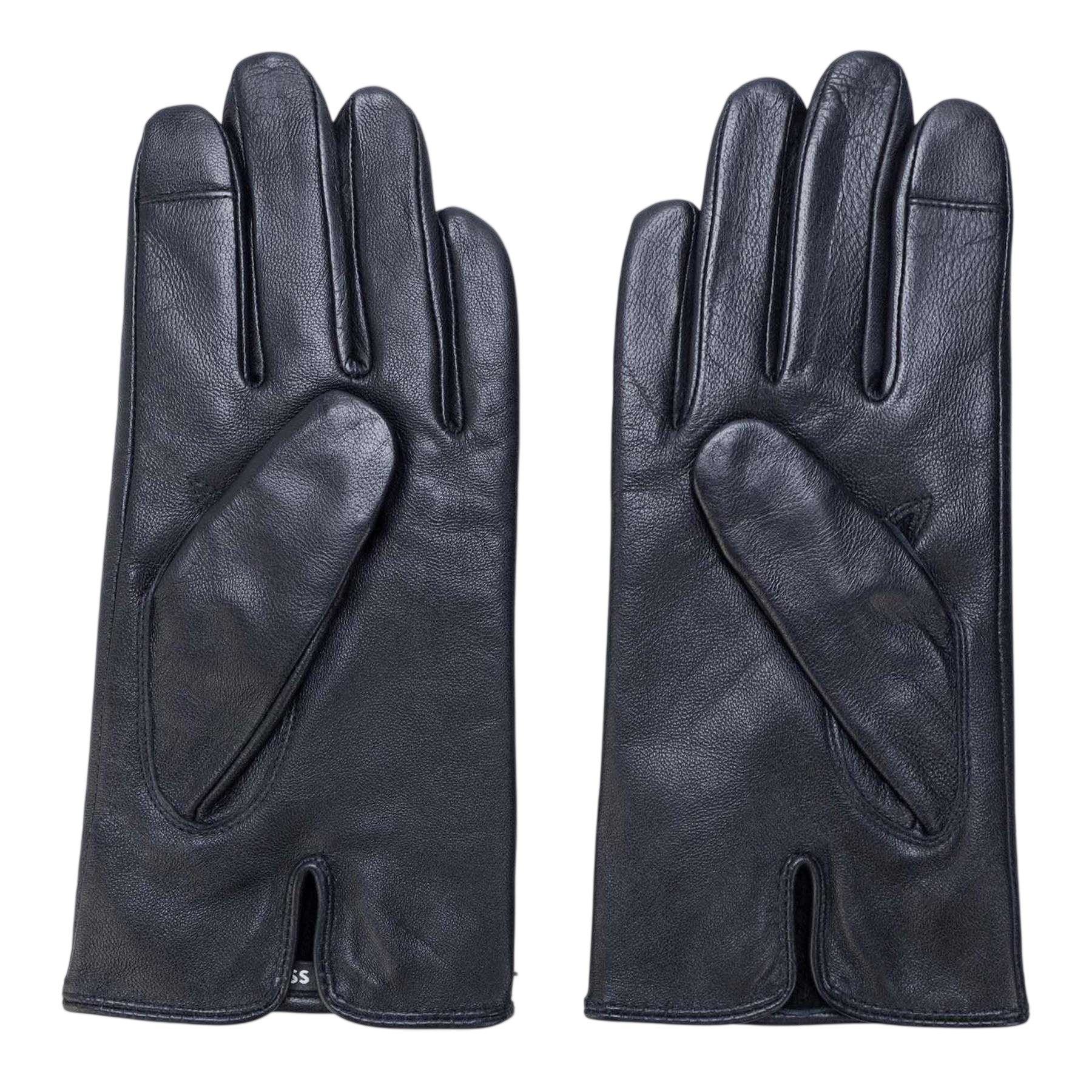 Dark Blue - Back - Boss Mens Gioli Lambs Leather Gloves